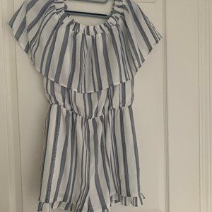 NWT Navy/White Striped Romper